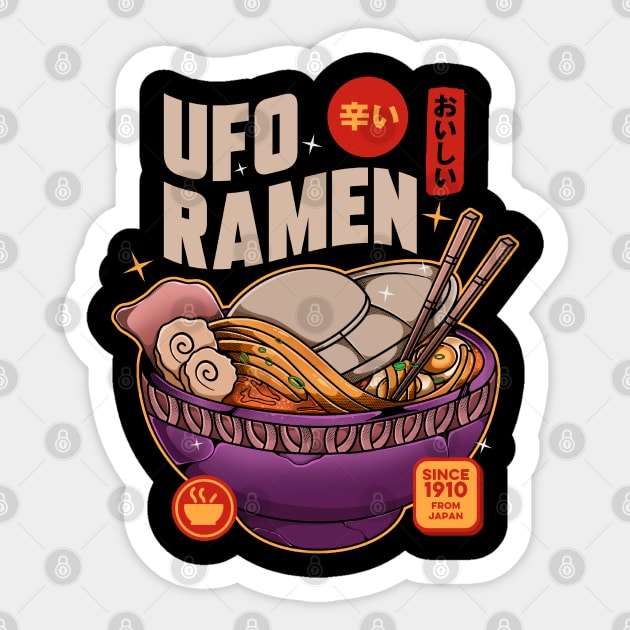 Ufo Ramen Sticker by Hirolabs